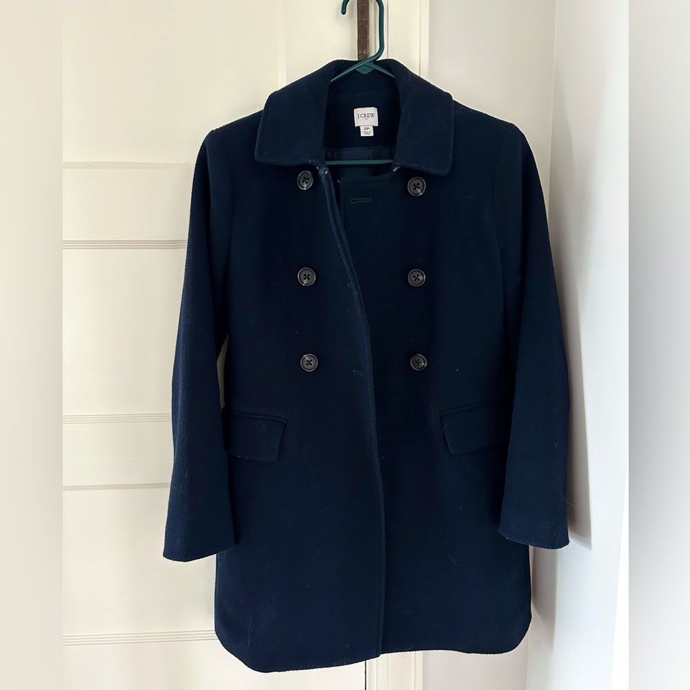 JCrew Factory Navy Pea Coat - size 2P